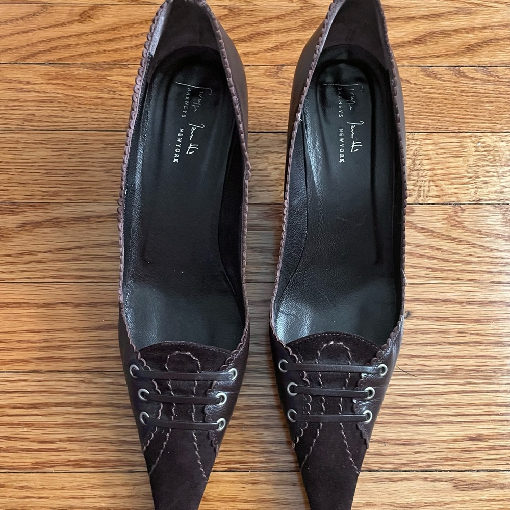 Barneys New York Brown Heels Elegant Design